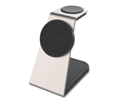 Ładowarka i akumulator FIXED Ładowarka Indukcyjna 3 w 1 MagPowerstation Alu 2 titanium FIXMPOS-AL2-TI
